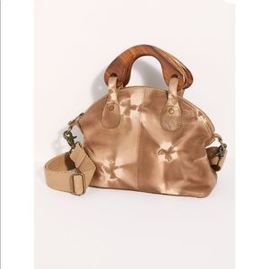 Free people leather tie dye purse
